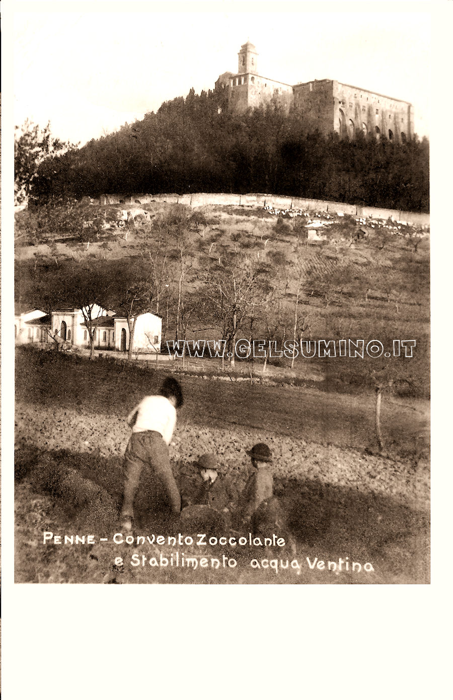 Acquaventina e Colleromano - Cartolina viaggiata 1908