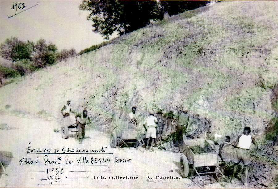 Costruzione della strada dalla S.S. 81 a Villa Degna ~ 1952-1953-1954