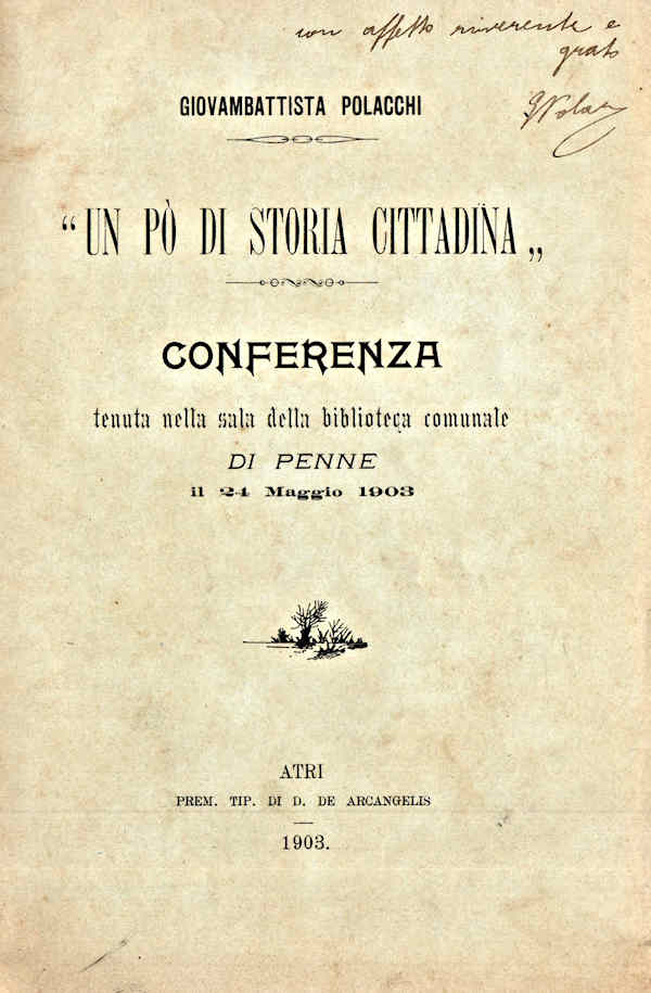 UN PO' DI STORIA CITTADINA ~ Anno 1903