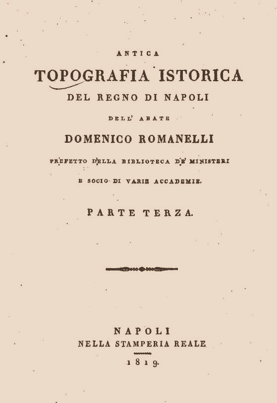 Antica Topografia Istorica del Regno di Napoli ~ Anno 1819