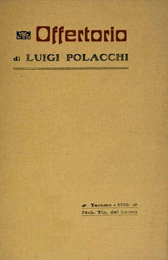 OFFERTORIO ~ Anno 1916