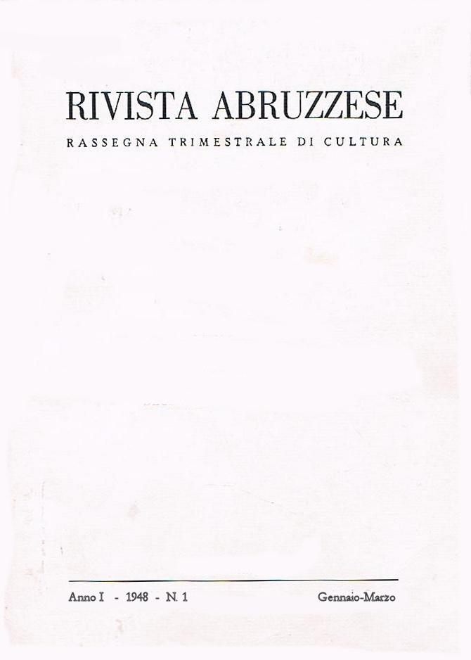 Rivista Abruzzese - ANTONINO FOSCHINI ~ Anno 1948