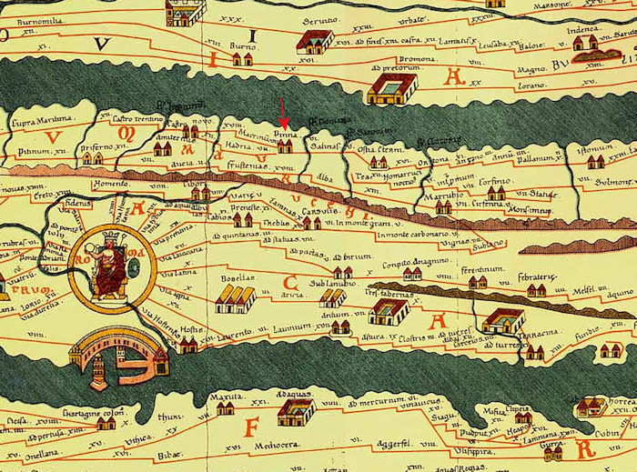 Tabula Peutingeriana Lazio Aruzzo