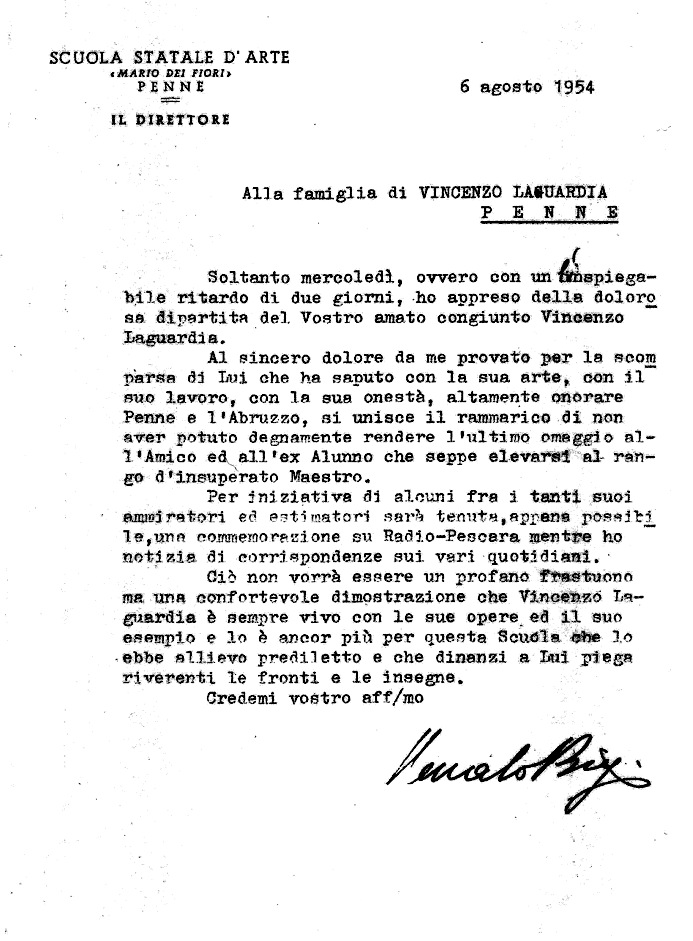 lettera di Renato Bigi
