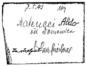 Il foglietto con la sentenza