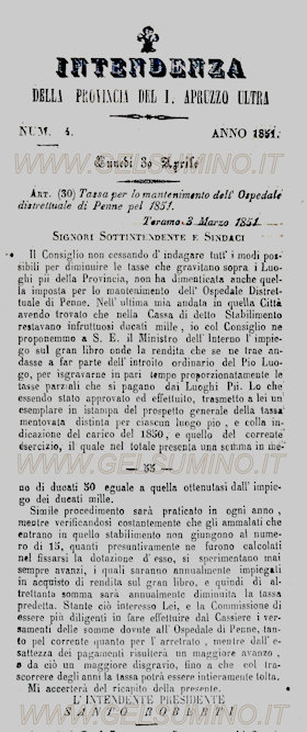 intendenza 1851