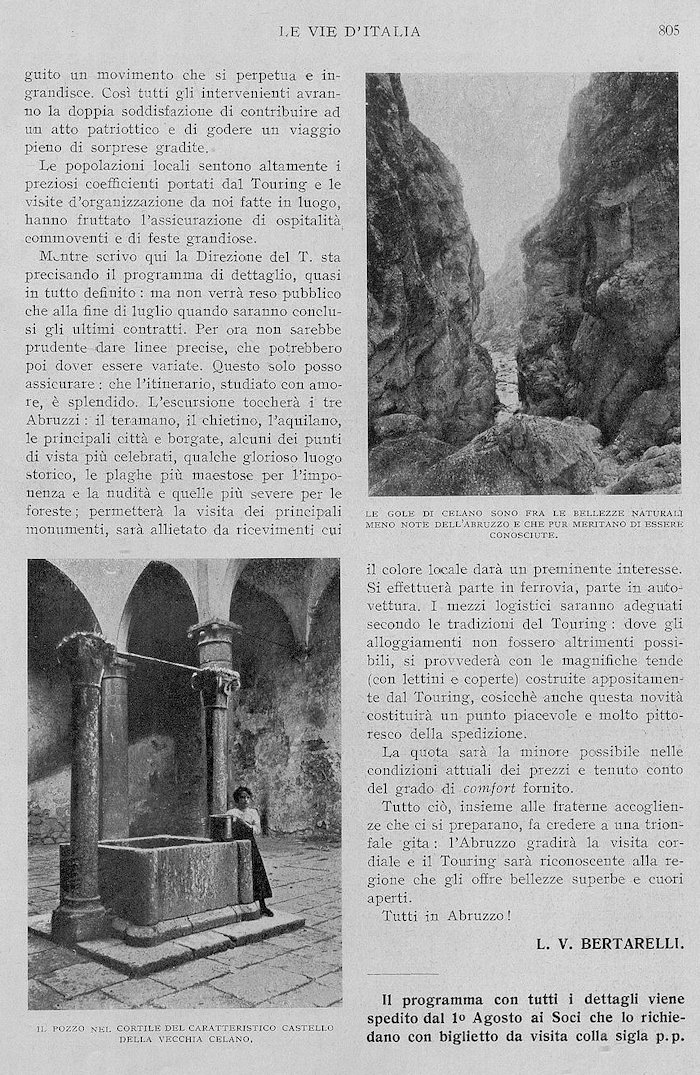 Le vie d'Italia 'Agosto 1922'