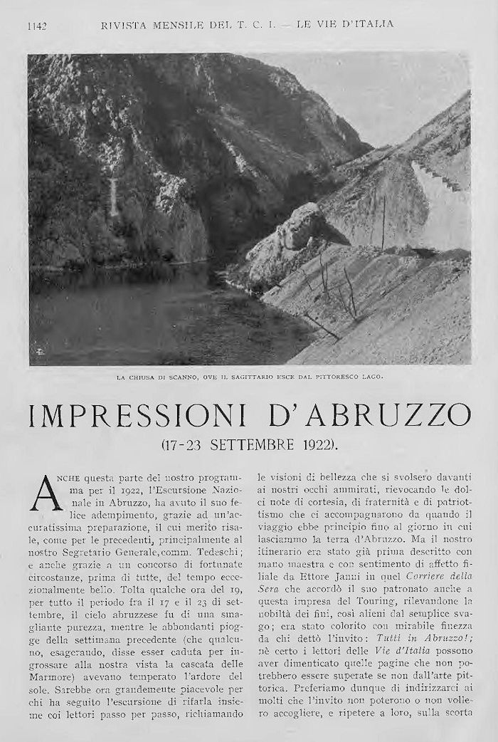Le vie d'Italia 'Novembre 1922'