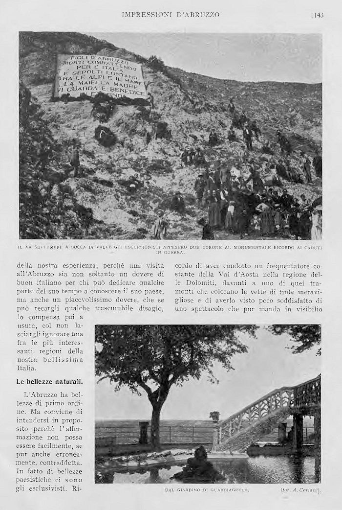 Le vie d'Italia 'Novembre 1922'