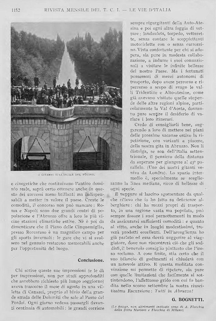 Le vie d'Italia 'Novembre 1922'