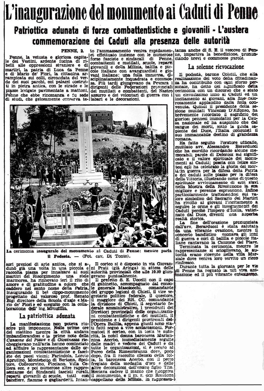 La cronaca dell'evento (dal quotidiano 'LA TRIBUNA' di Roma)