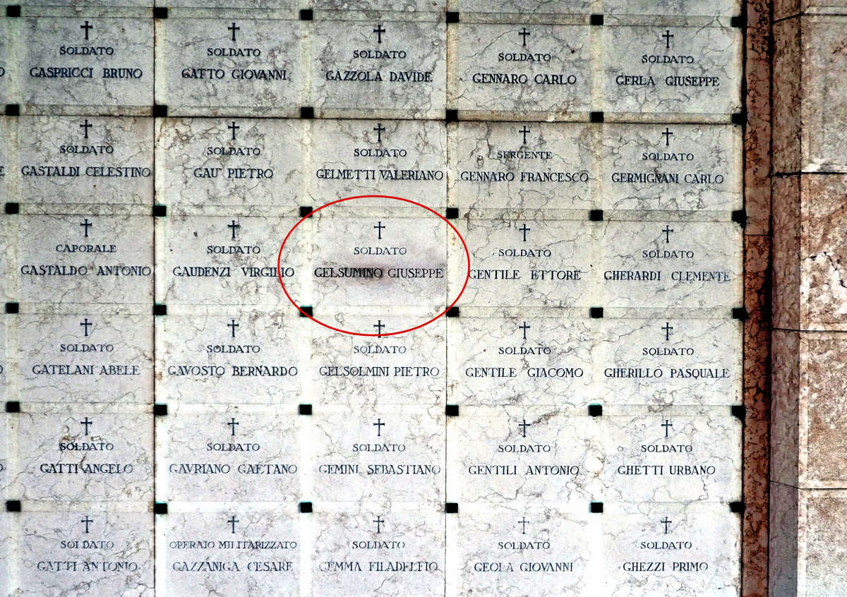 Sacrario di Schio - Settore centrale, lato sinistro