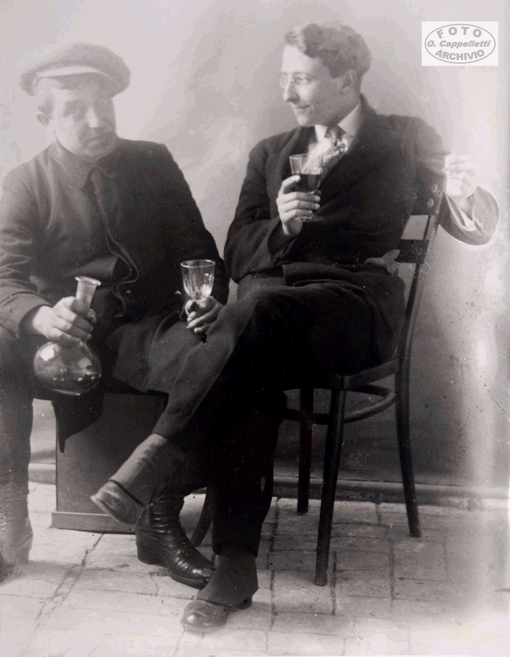 I fratelli Orlando (col cappello) e Luigi Polacchi