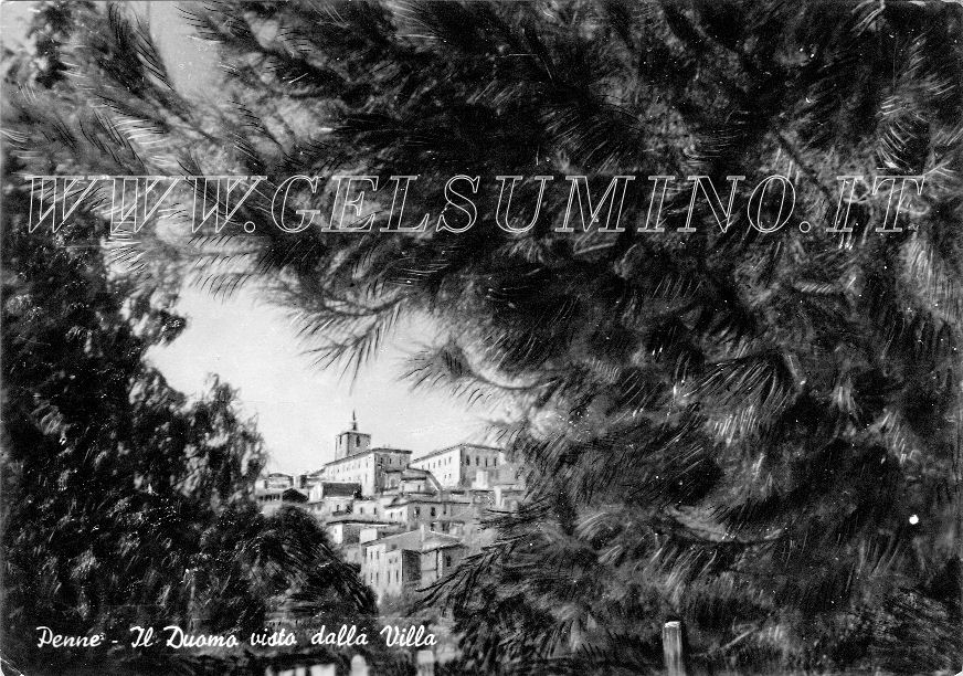 Il Duomo visto dalla Villa - Cartolina viaggiata anno 1953