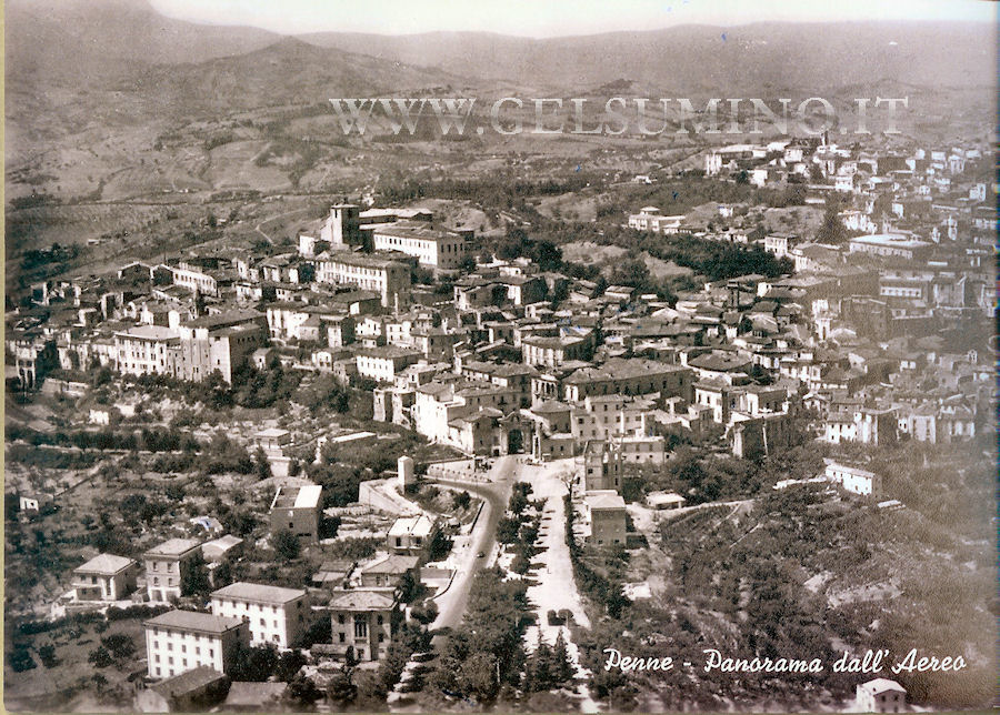 Panorama dall'aereo - Cartolina viaggiata anno 1961