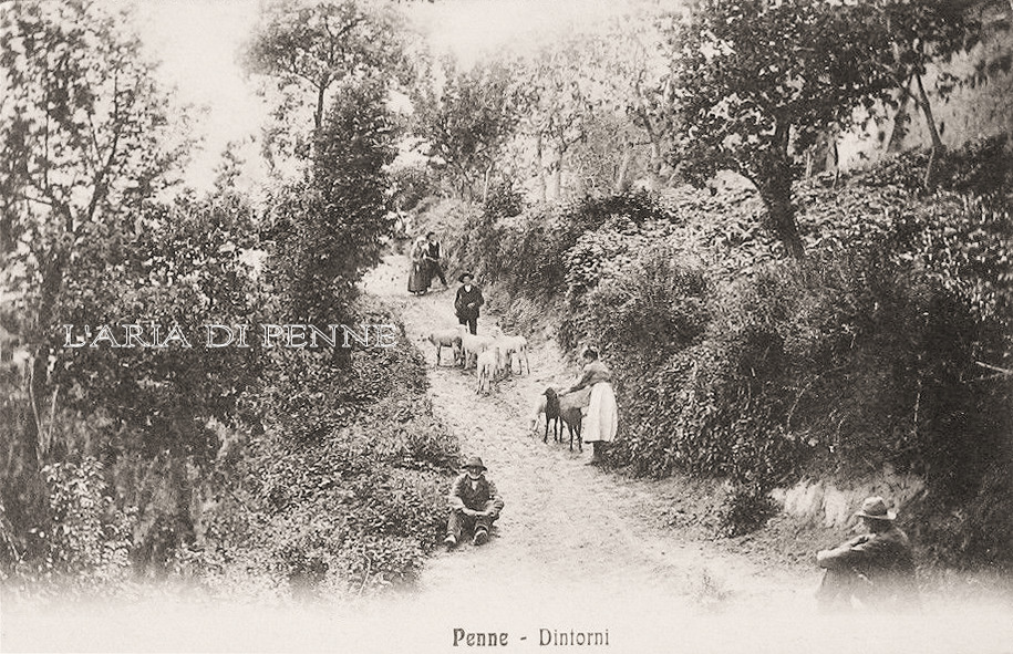 Dintorni di Penne - Cartolina viaggiata nel 1917