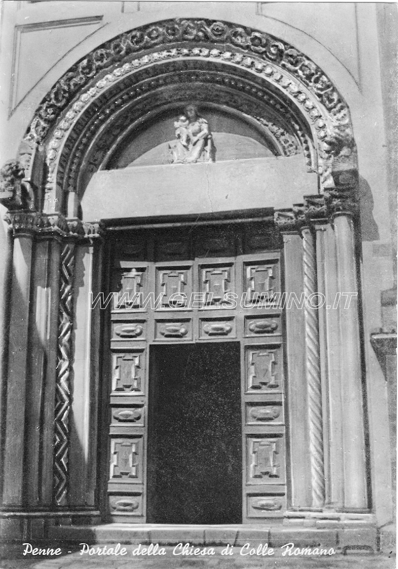 Colleromano: Portale - Cartolina viaggiata anno 1952
