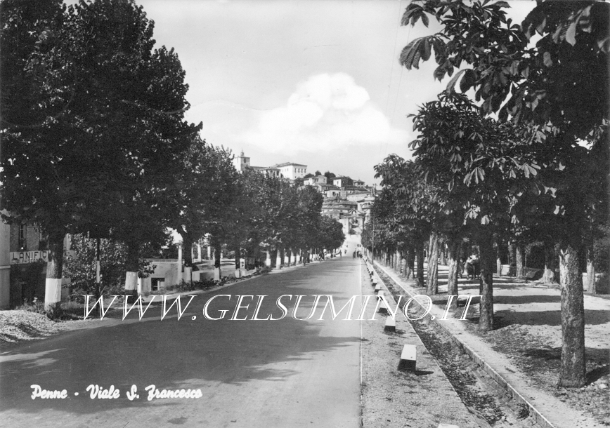 Via San Francesco - cartolina viaggiata anno 1959