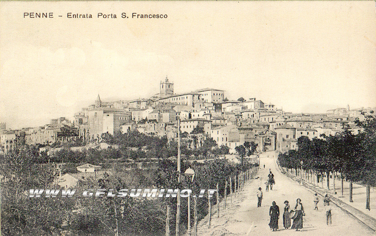 Viale San Francesco nel 1910