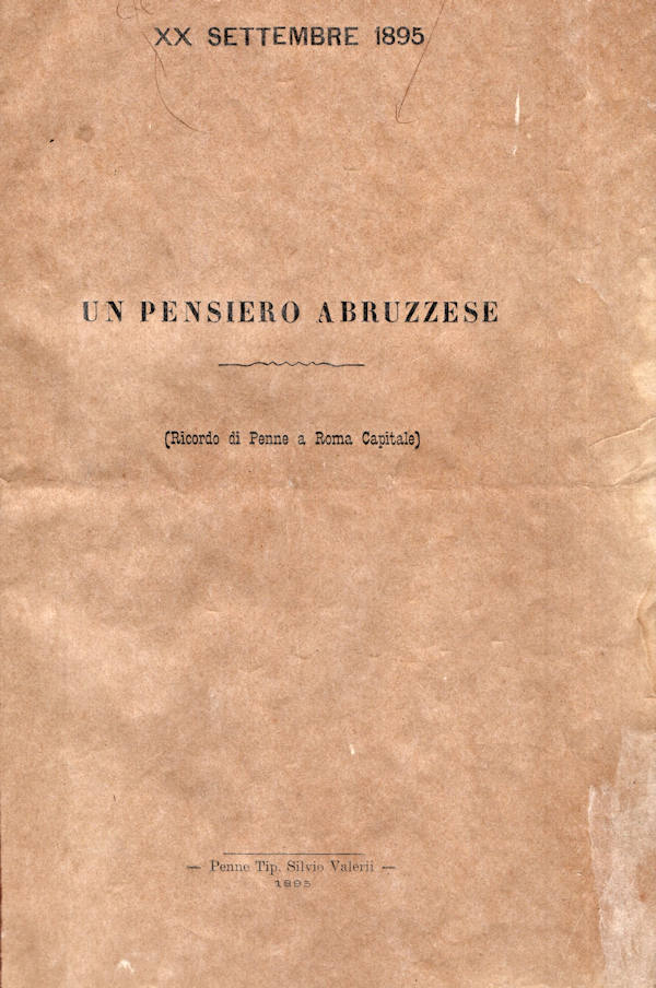 XX SETTEMBRE 1895 ~ Anno 1895 XX SETTEMBRE 1895 ~ Anno 1895