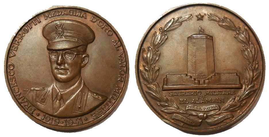 Medaglia coniata in ricordo di Francesco Verrotti